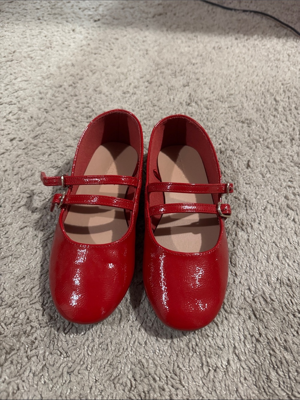 Old Navy Red Patent Double-Strap Mary Jane Shoes